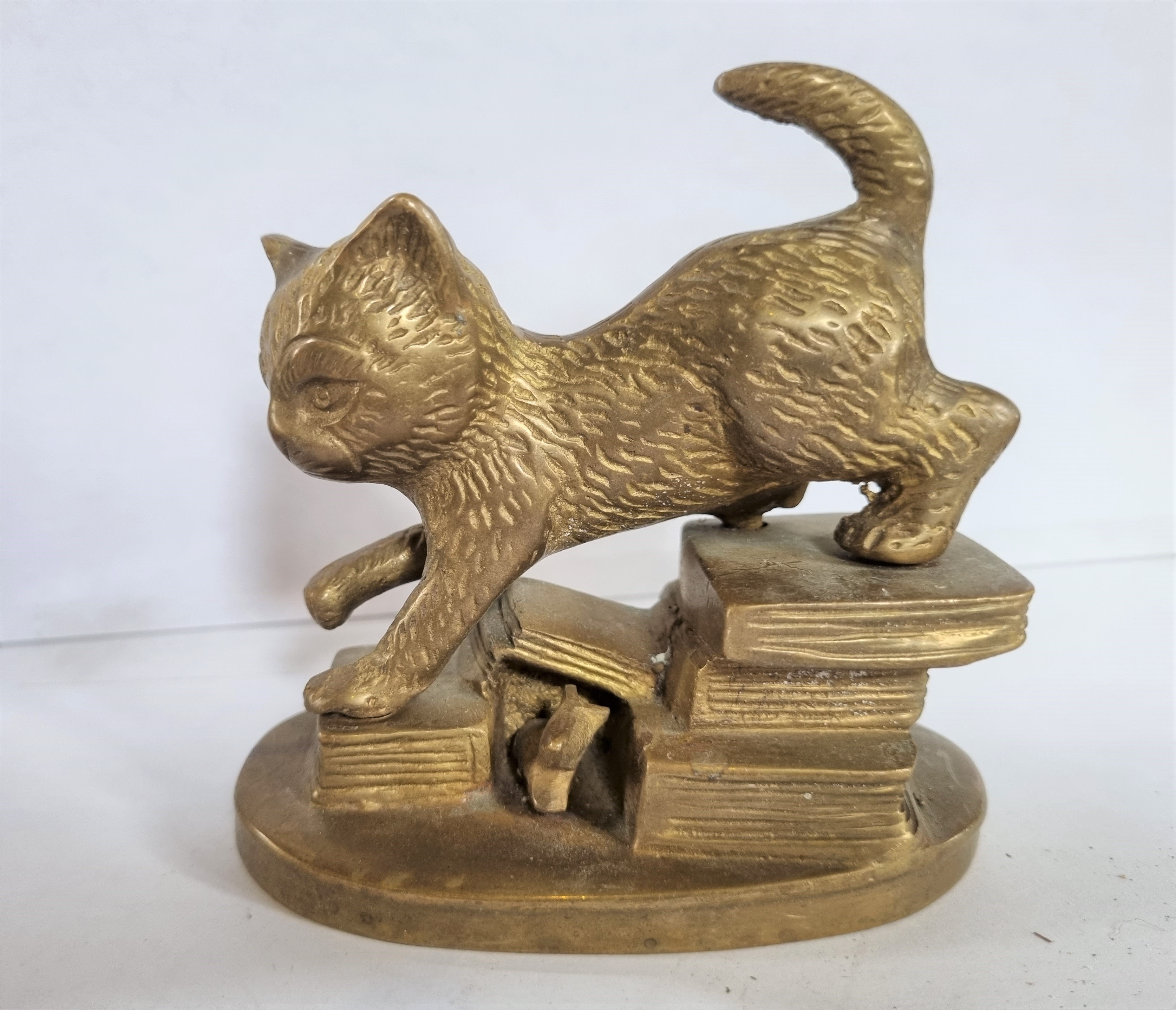 Kitten on Books Tiller Pin (image for) Kitten on Books Tiller Pin