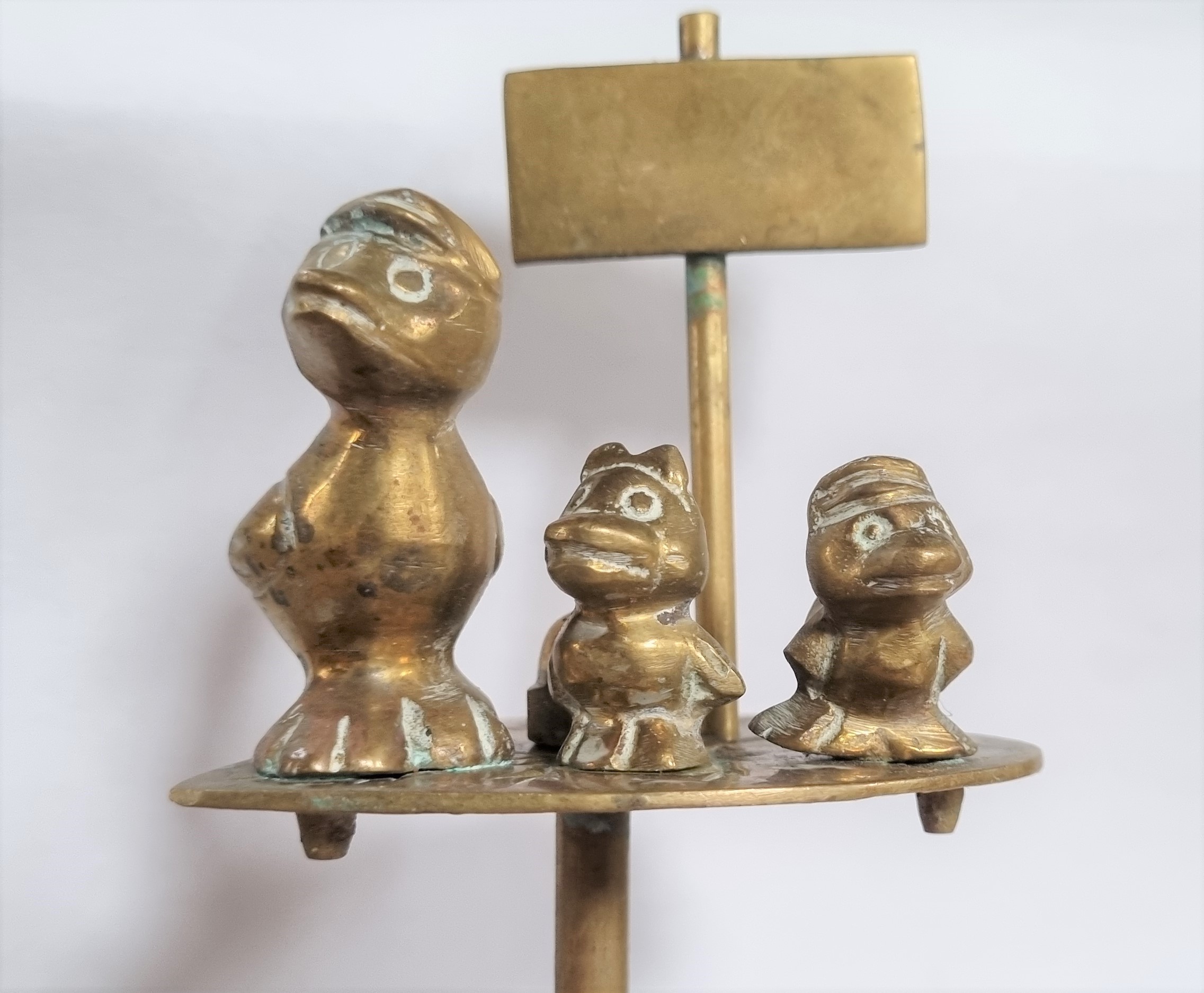 Stylised Bird Family by a Sign Tiller Pin (image for) Stylised Bird Family by a Sign Tiller Pin