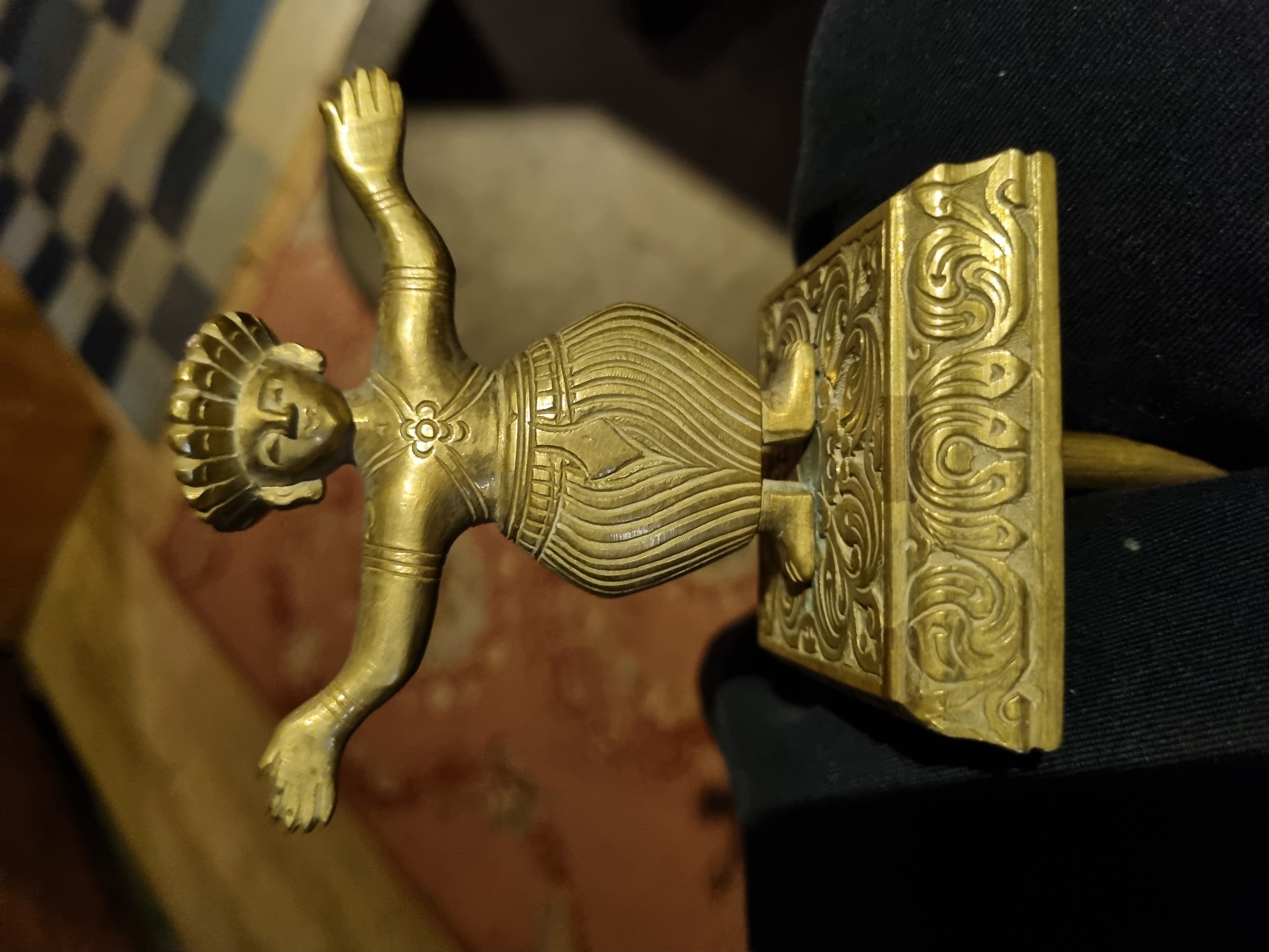 South American Diety Tiller Pin (image for) South American Diety Tiller Pin