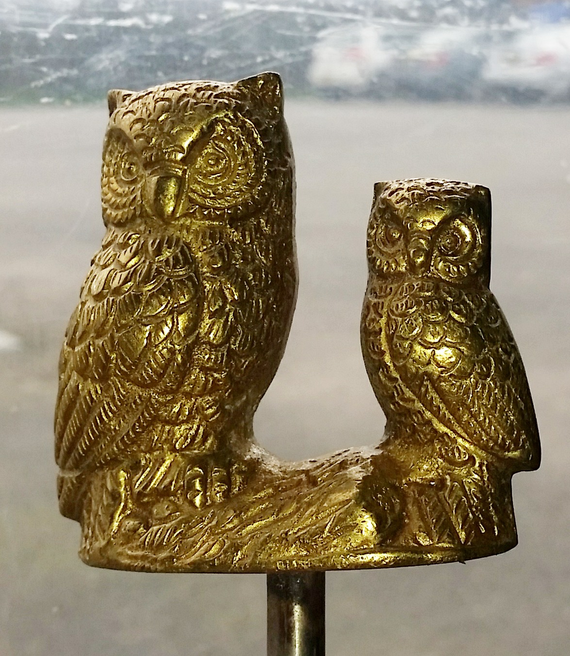 Owls on a Branch Tiller Pin (image for) Owls on a Branch Tiller Pin