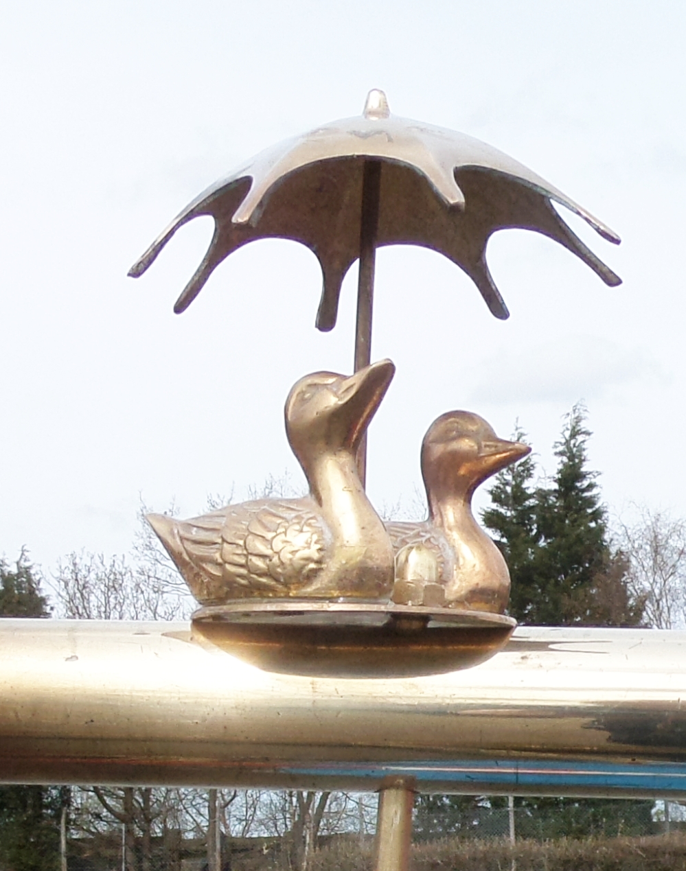 Ducks under an Umbrella Tiller Pin (image for) Ducks under an Umbrella Tiller Pin